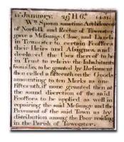 Archdeacon Sponne's bequest to the town