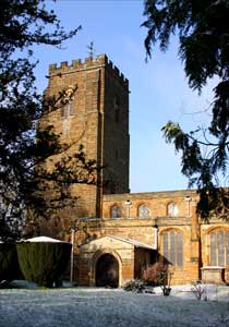 St Lawrence Church in winter